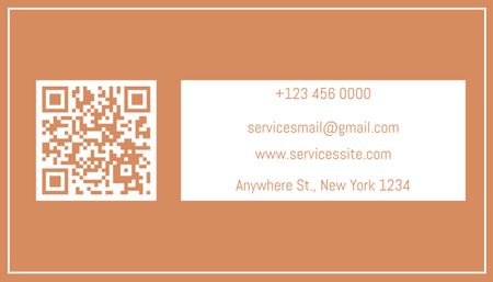 Ontwerpsjabloon van Business Card US van Open haarden Services Beige