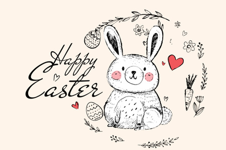 Have a Happy Easter Day Postcard 4x6in Design Template