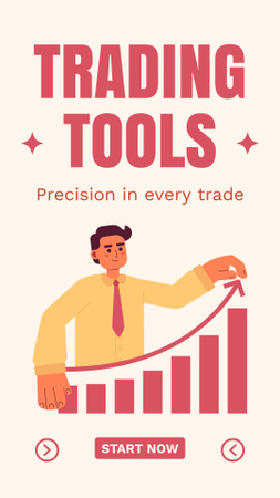 Hatékony kereskedési eszközök használata minden kereskedésben Instagram Story tervezősablon