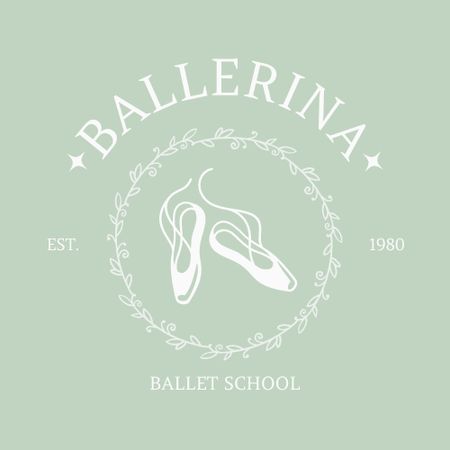 Ballet School Ads Logo Design Template