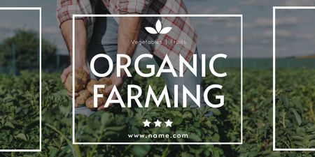 Ontwerpsjabloon van Twitter van Promotion of Organic Farming