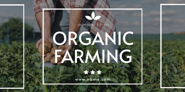 Promotion of Organic Farming Twitter Design Template