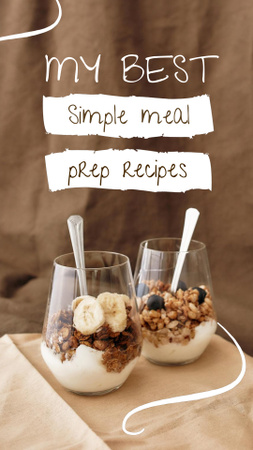 Template di design Fresh Granola with Bananas and Nuts Instagram Video Story