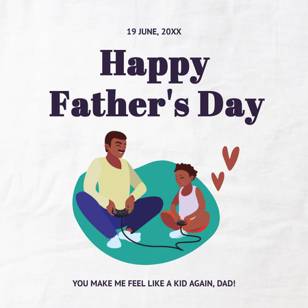 Wishing Special Father's Day Celebration Instagram Design Template