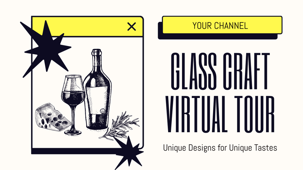 Exclusive Glass Craft Virtual Tour With Vlogger Youtube Thumbnail Design Template