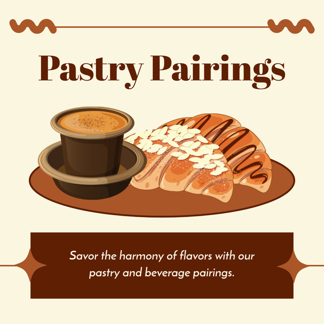 Platilla de diseño Sweet Pastry Promo on Brown Instagram