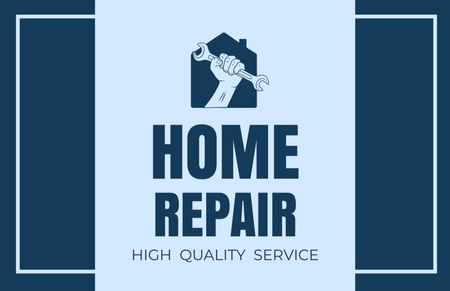 Szablon projektu High Quality Service of Home Repair Business Card 85x55mm