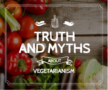 Truth and myths about Vegetarianism Large Rectangle Modelo de Design