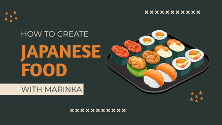 Blog about Japanese Food Youtube Thumbnail Design Template