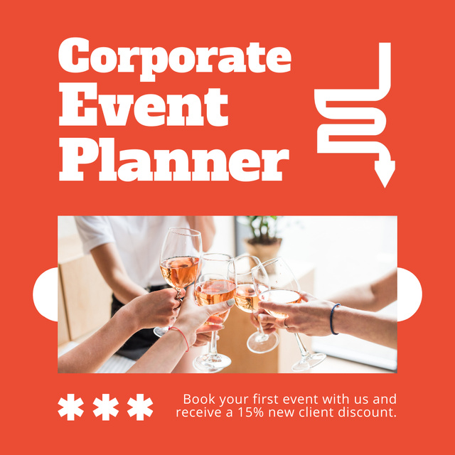 Ontwerpsjabloon van Animated Post van Booking Your First Corporate Event Planning