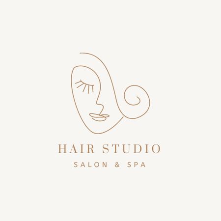 Hair studio logo Logo Šablona návrhu