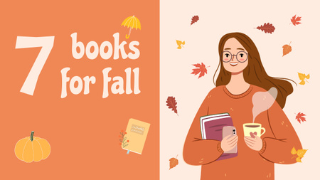 Books to Read for Autumn Youtube Thumbnail Tasarım Şablonu