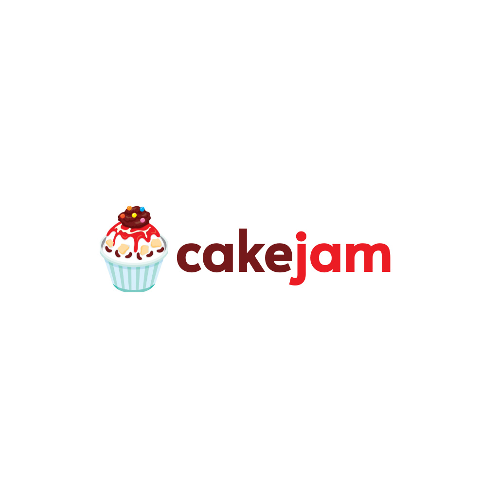 Indulgent Bakery Ad with a Yummy Cupcake In White Logo Design Template