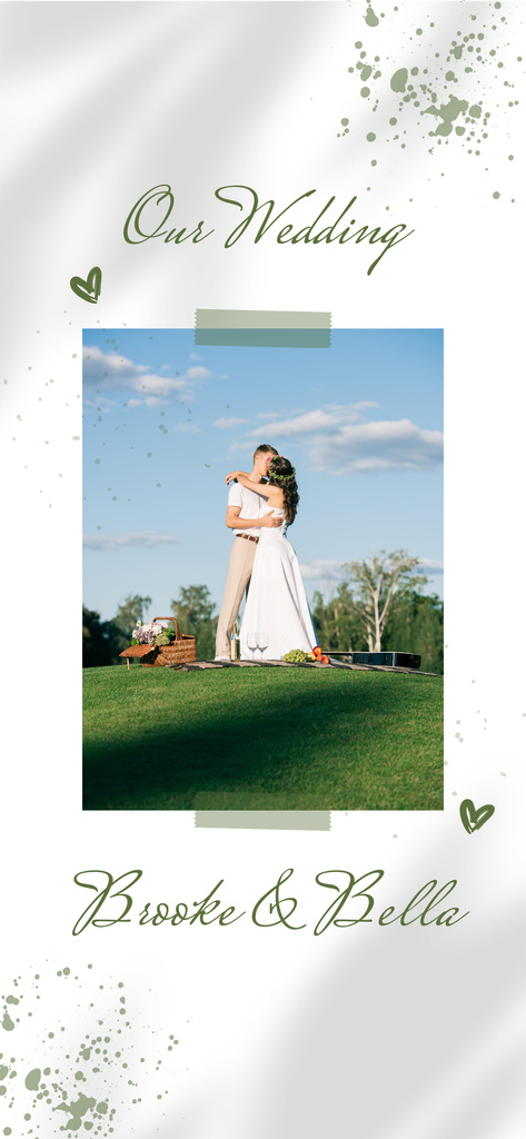 Ontwerpsjabloon van Snapchat Moment Filter van Wedding Announcement with Kissing Newlyweds