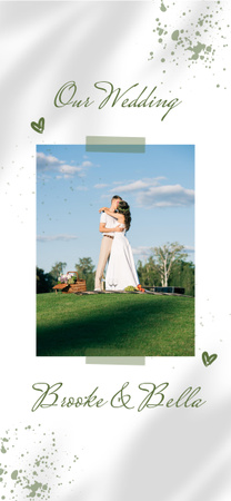 Modèle de visuel Faire-part de mariage avec des jeunes mariés qui s'embrassent - Snapchat Moment Filter