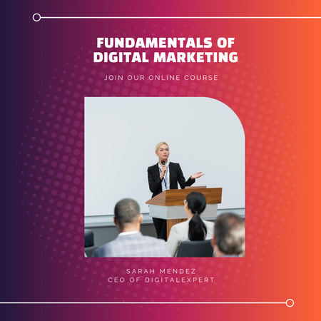 anúncio da conferência de marketing digital Instagram Modelo de Design