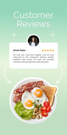 Customer's Reviews on Fast Casual Restaurant Graphic Design Template