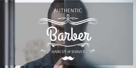 advertisement poster for barbershop Image Modelo de Design
