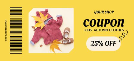 Modèle de visuel Huge Discounts Offer at Autumn Sale - Coupon 3.75x8.25in