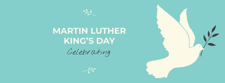 Designvorlage Martin Luther King Day with Dove für Facebook cover