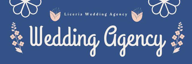 Wedding Agency Services with Delicate Flowers Email header Design Template