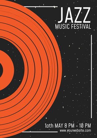 Ontwerpsjabloon van Poster van Aankondiging van een fantastisch jazzmuziekfestival in het voorjaar