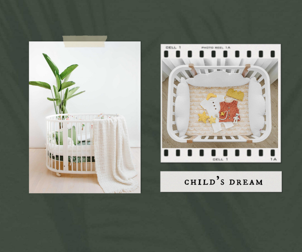 Cute Child's Cots Sale Offer Medium Rectangle – шаблон для дизайна