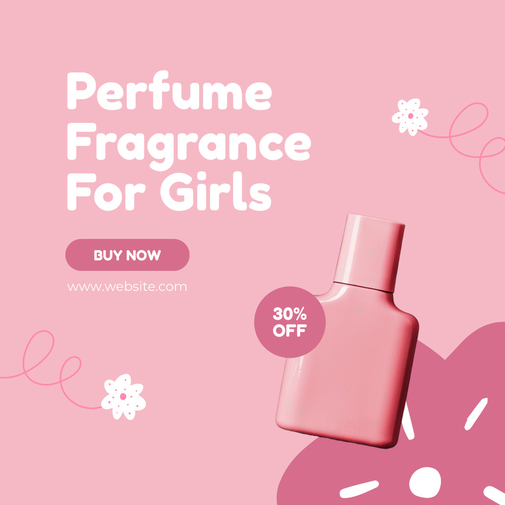 Fragrance for Girls Instagram AD Design Template