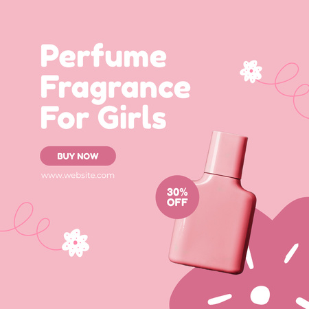 Szablon projektu Zapach dla dziewczynek Instagram AD