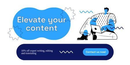 Discounted Combo Package Of Writing & Editing And Translating Content For Brands Twitter Design Template