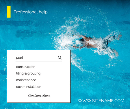 Pool Installation Services Offer Facebook Design Template