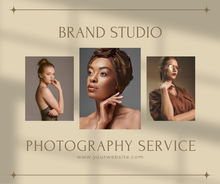 Plantilla de diseño de Photography Service Offer in Beauty Studio Facebook 