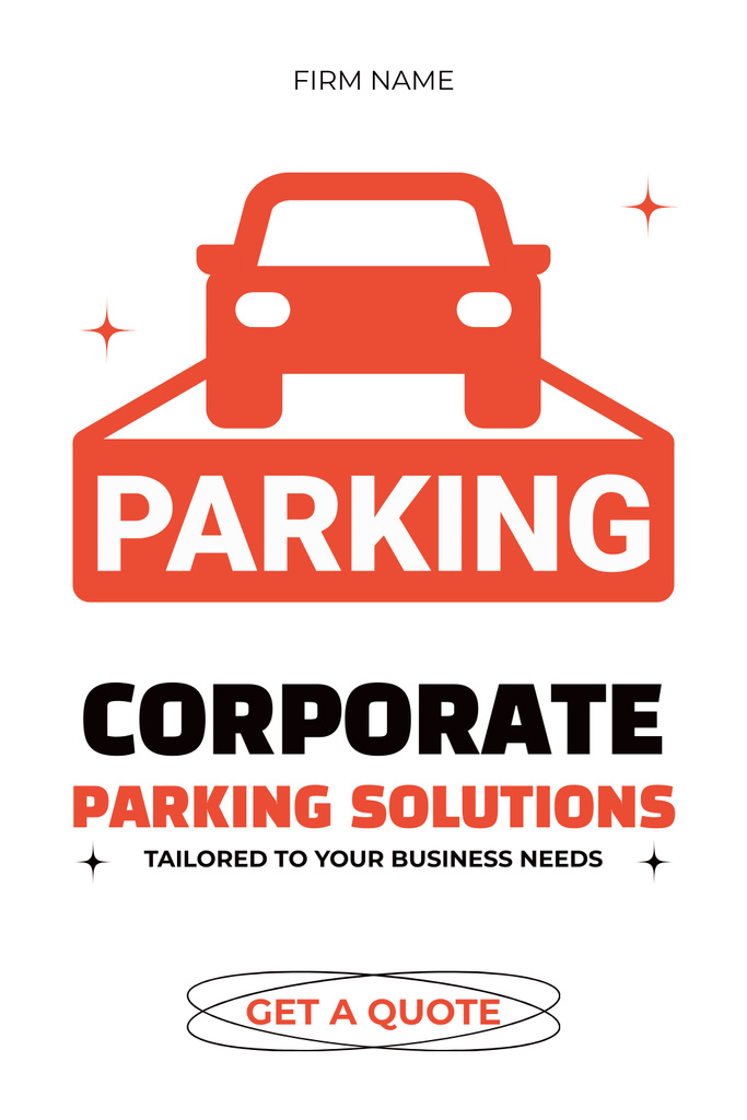 Designvorlage Advantageous Parking Offer for Corporate Clients für Pinterest
