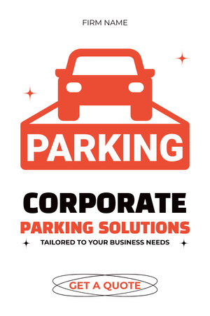 Oferta de estacionamento vantajosa para clientes corporativos Pinterest Modelo de Design