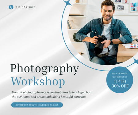 Professional Photography Workshop  Facebook – шаблон для дизайну