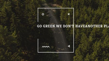 Ecology Quote with Forest Road View Title – шаблон для дизайна