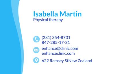 Platilla de diseño Physical Therapist Services Offer Business Card US