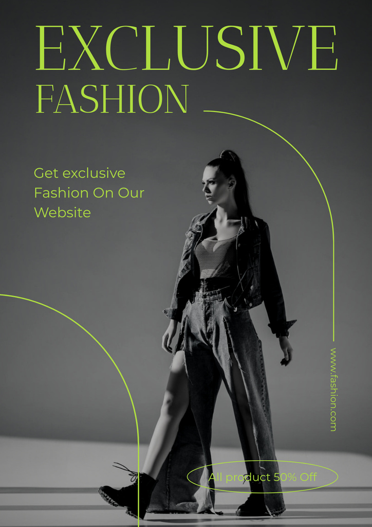 Ontwerpsjabloon van Poster van Exclusive Fashion