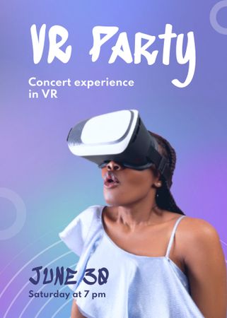 Template di design Virtual Party Announcement Invitation