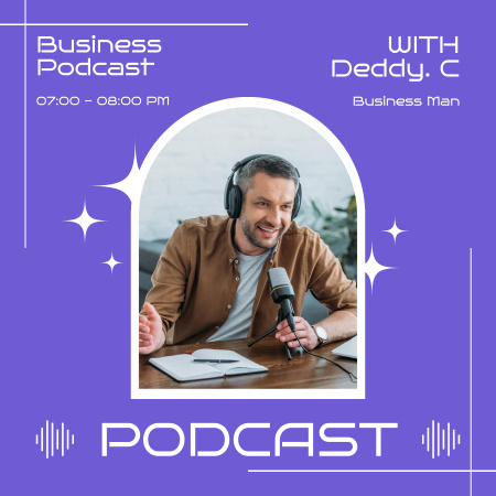 Designvorlage Podcast Cover about Business für Podcast Cover