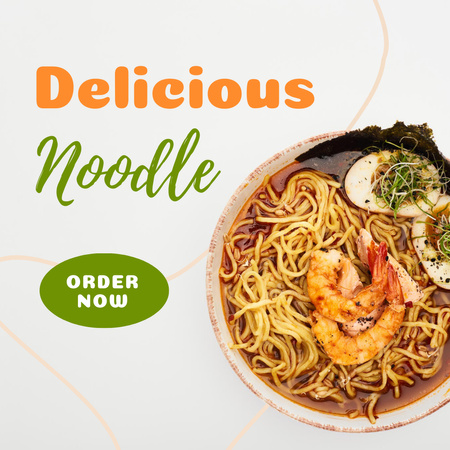 Ontwerpsjabloon van Instagram van Delicious Noodle Offer