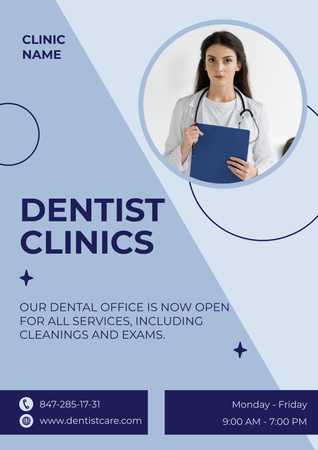 Ad of Dentist Clinics Poster Design Template