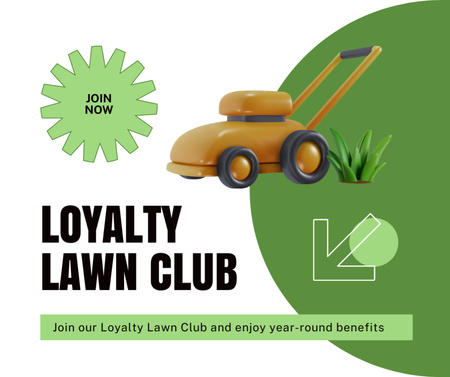 Loyalty Lawn Service Club Benefits Offer Facebook Design Template