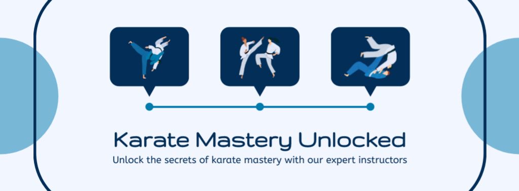 Designvorlage Unlock Karate Mastery With Individual Instructors für Facebook cover