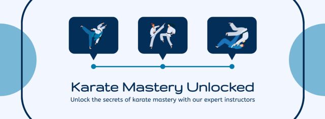 Martial arts Facebook cover – шаблон для дизайну