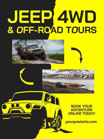 Off-Road Tours Ad Poster US Modelo de Design