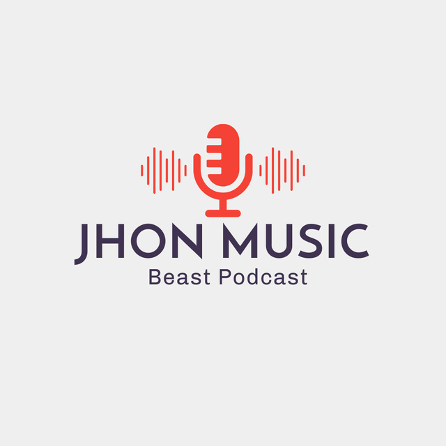 Image of Podcast Emblem Logoデザインテンプレート