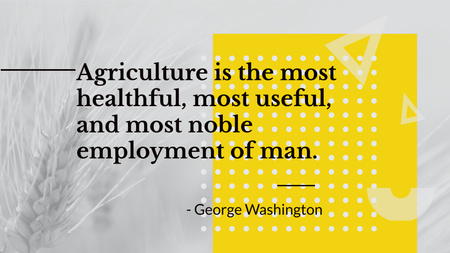 Agricultural Quote with Ears of Wheat in Field Title 1680x945px Design Template