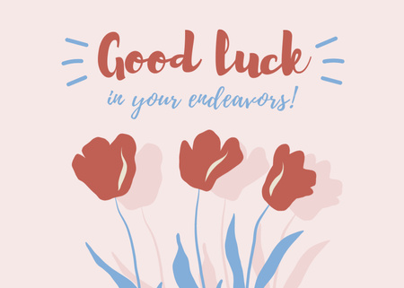 Good Luck Wishes Postcard 5x7in Design Template