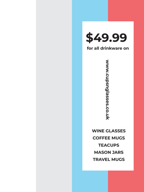 Shop Sale announcement on colorful Stripes Poster US – шаблон для дизайну